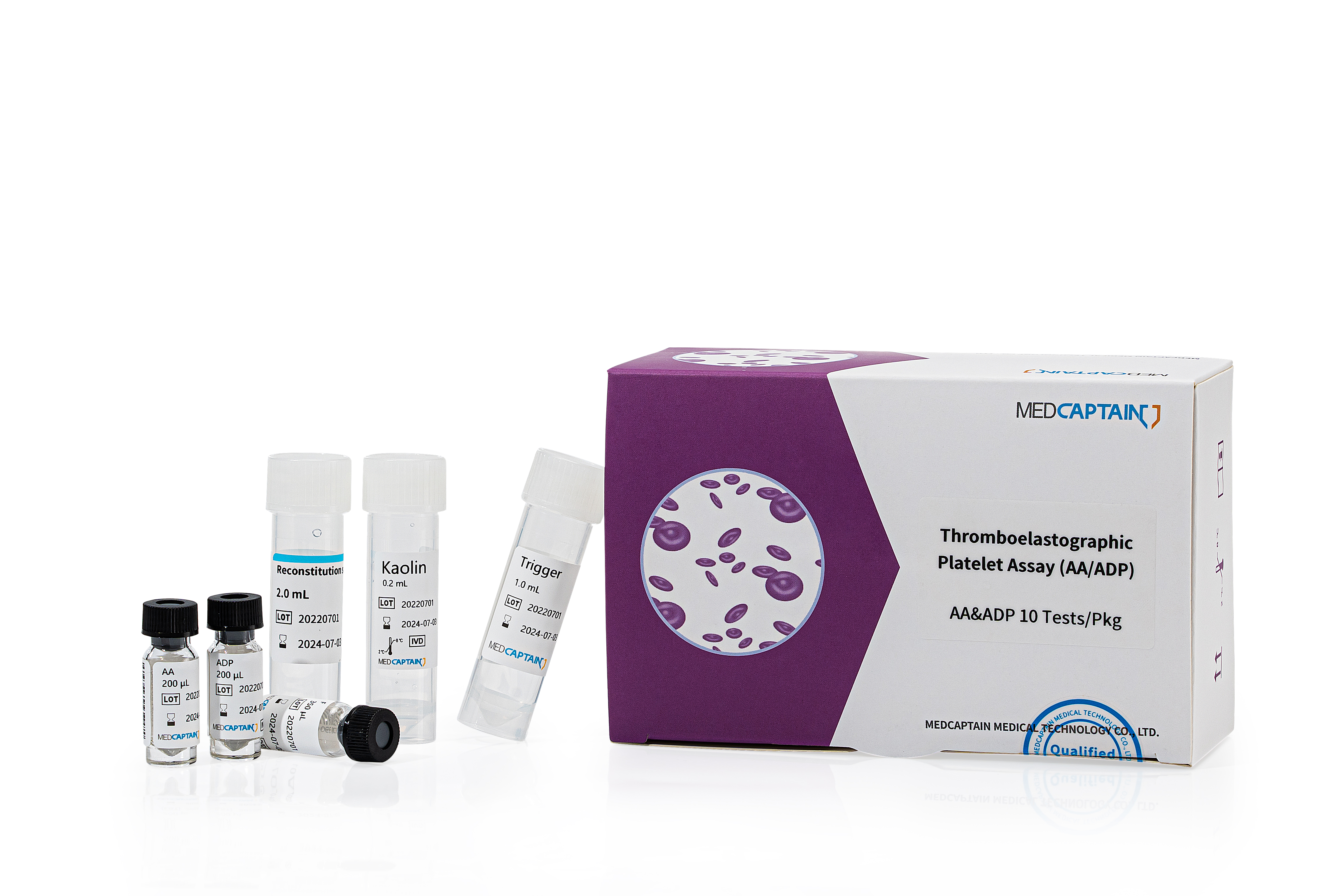 Haema TX Thromboelastographic Platelet Assay (AA/ADP) 10 test por kit